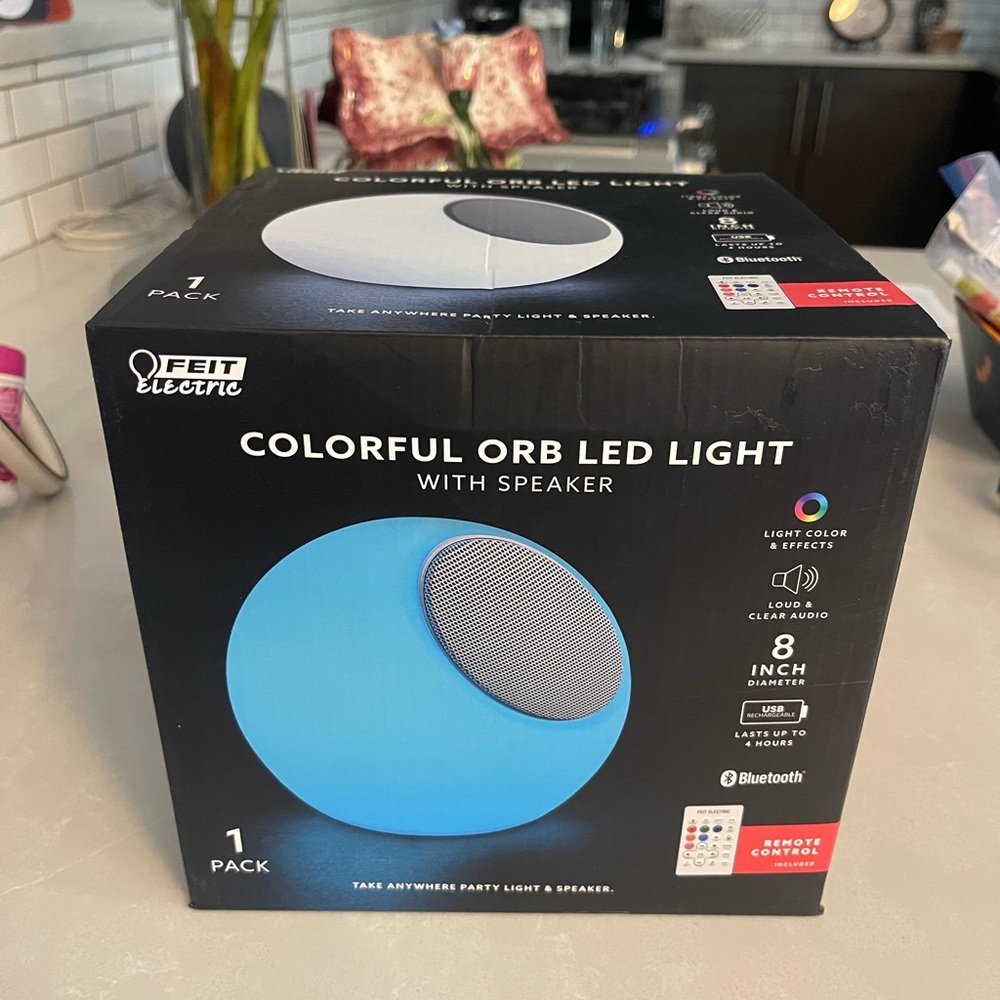 Feit Electric Colorful Orb LED Light with Speaker